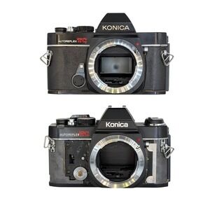 Konica Autoreflex TC 35mm SLR Film Camera Body Black Made in Japan Parts Repair